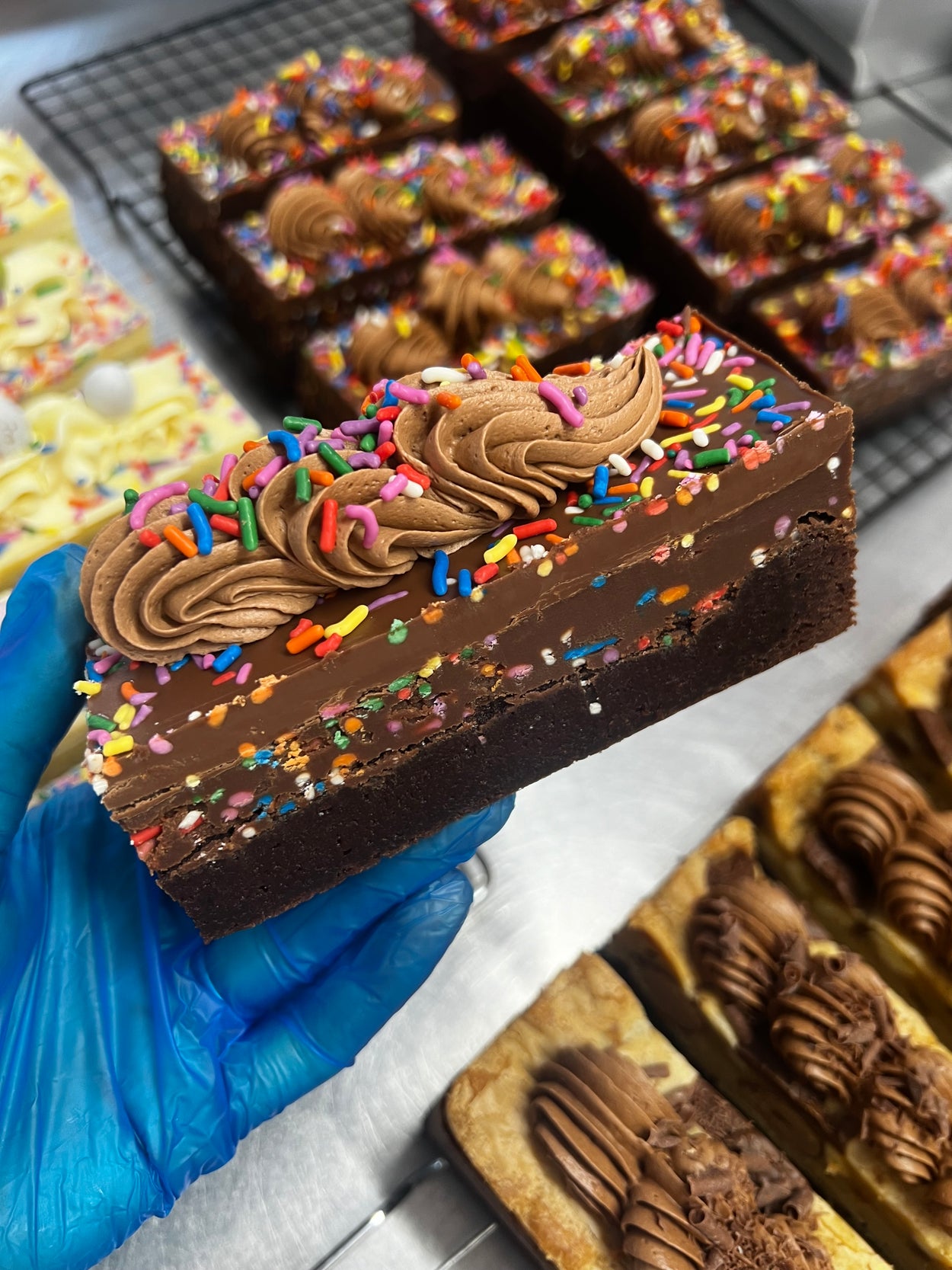 Milk Chocolate Sprinkle Ganache Brownie