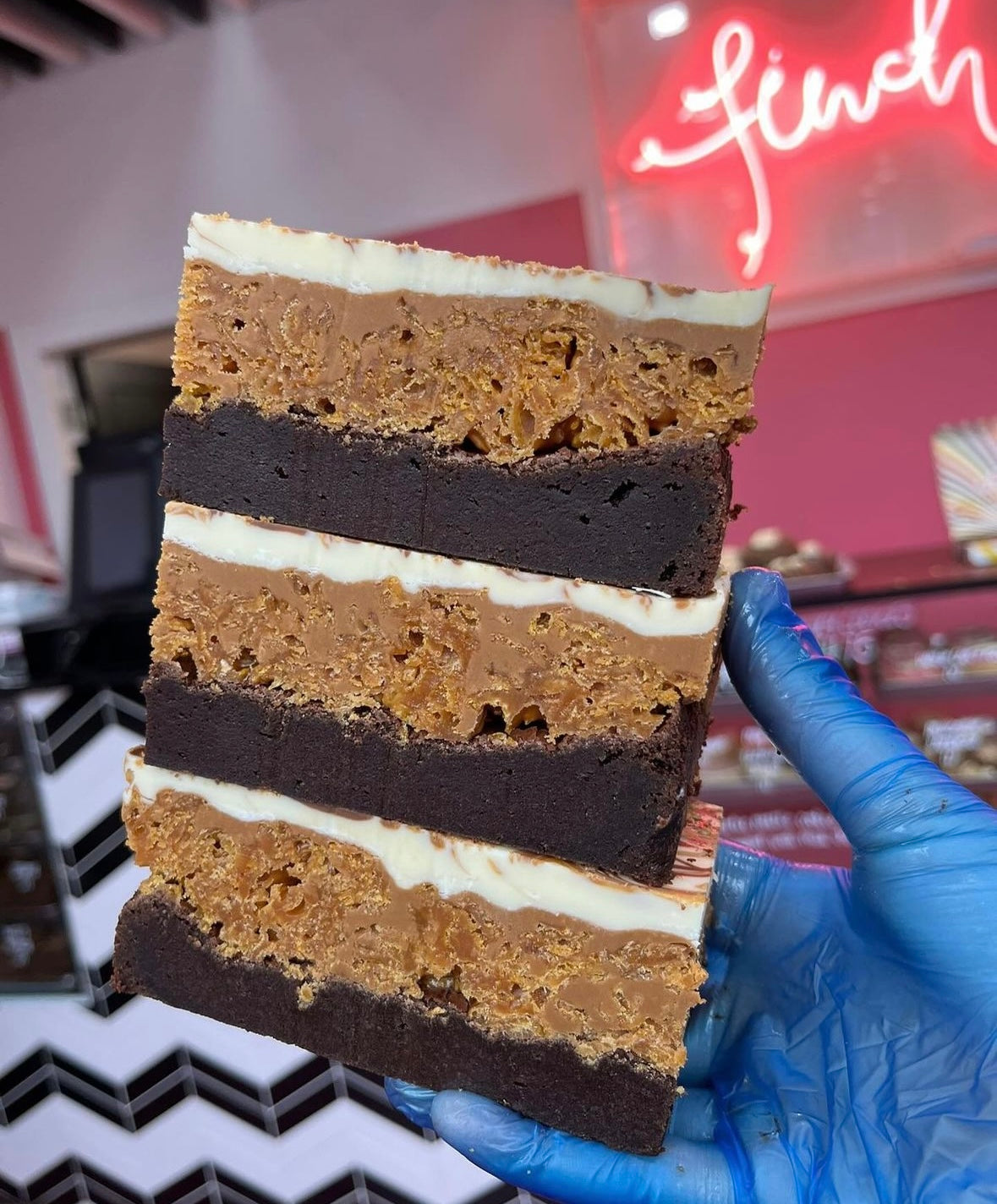 Biscoff Caramel Cornflake Brownie Bar